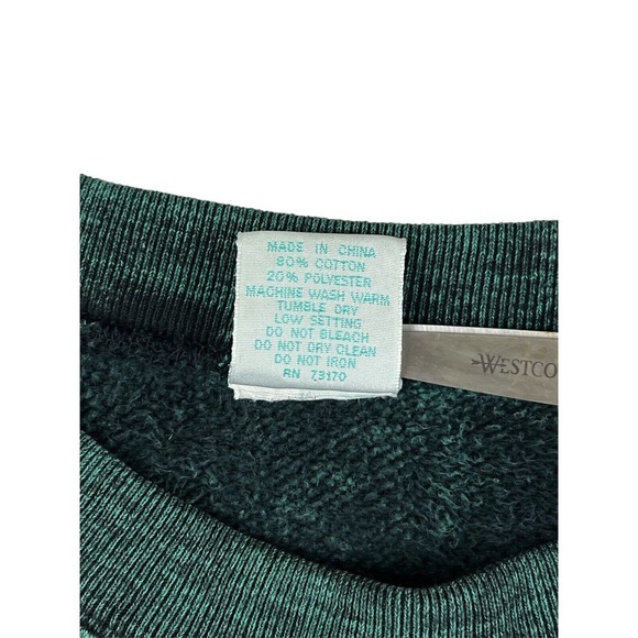 VTG Yesterday’s Snow Summit USA Green Tie Dye Crewneck Sweatshirt Size L - Picture 4 of 8